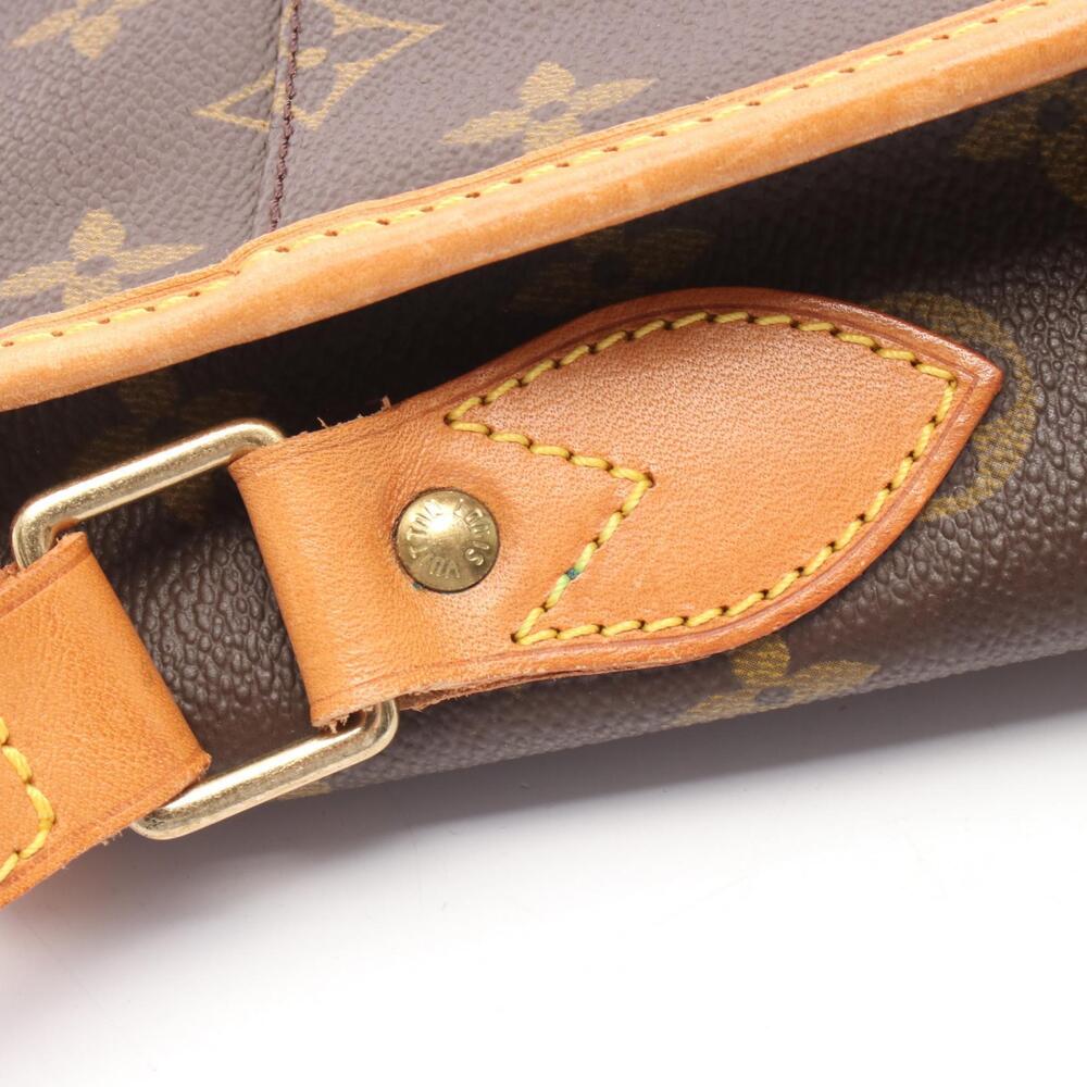 Louis Vuitton Canvas Brown Shoulder Bag Monogram Leather Gibeciere - Picture 9 of 9